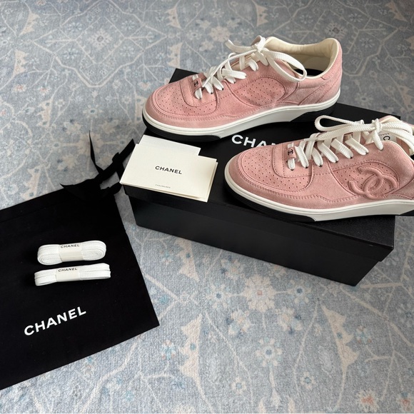 CHANEL Light Pink Women's Sneakers - Picture 1 of 6